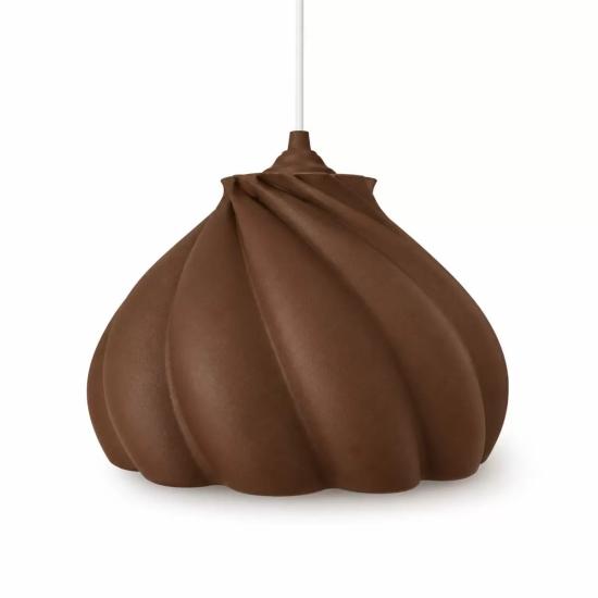 Pumpkin Tekli Avize Yatak Odası Mutfak Sarkıt Avize – Salon Ve Oturma Odası Aydınlatması 25x25 Cm Kahverengi