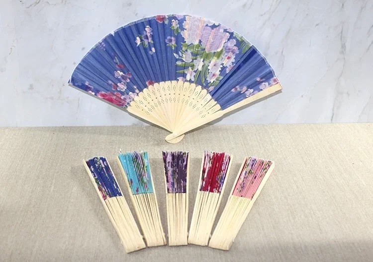 Ahşap Yelpaze 21x36 cm - Dekoratif El İşçiliği Katlanabilir Hediyelik Yelpaze