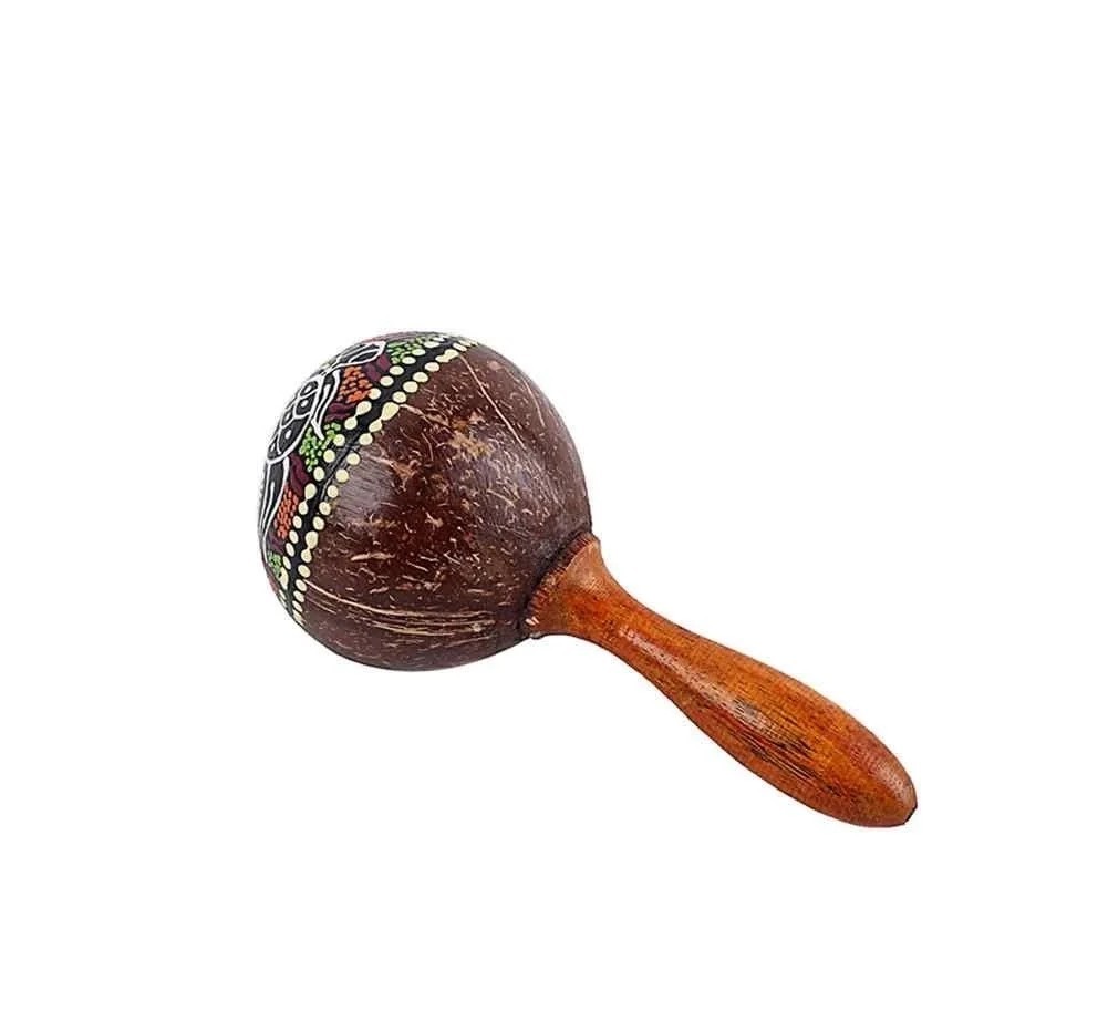 Coconat Marakas - 22 cm Gerçek Hindistan Cevizi Kabuğu Egzotik Ritim Enstrümanı
