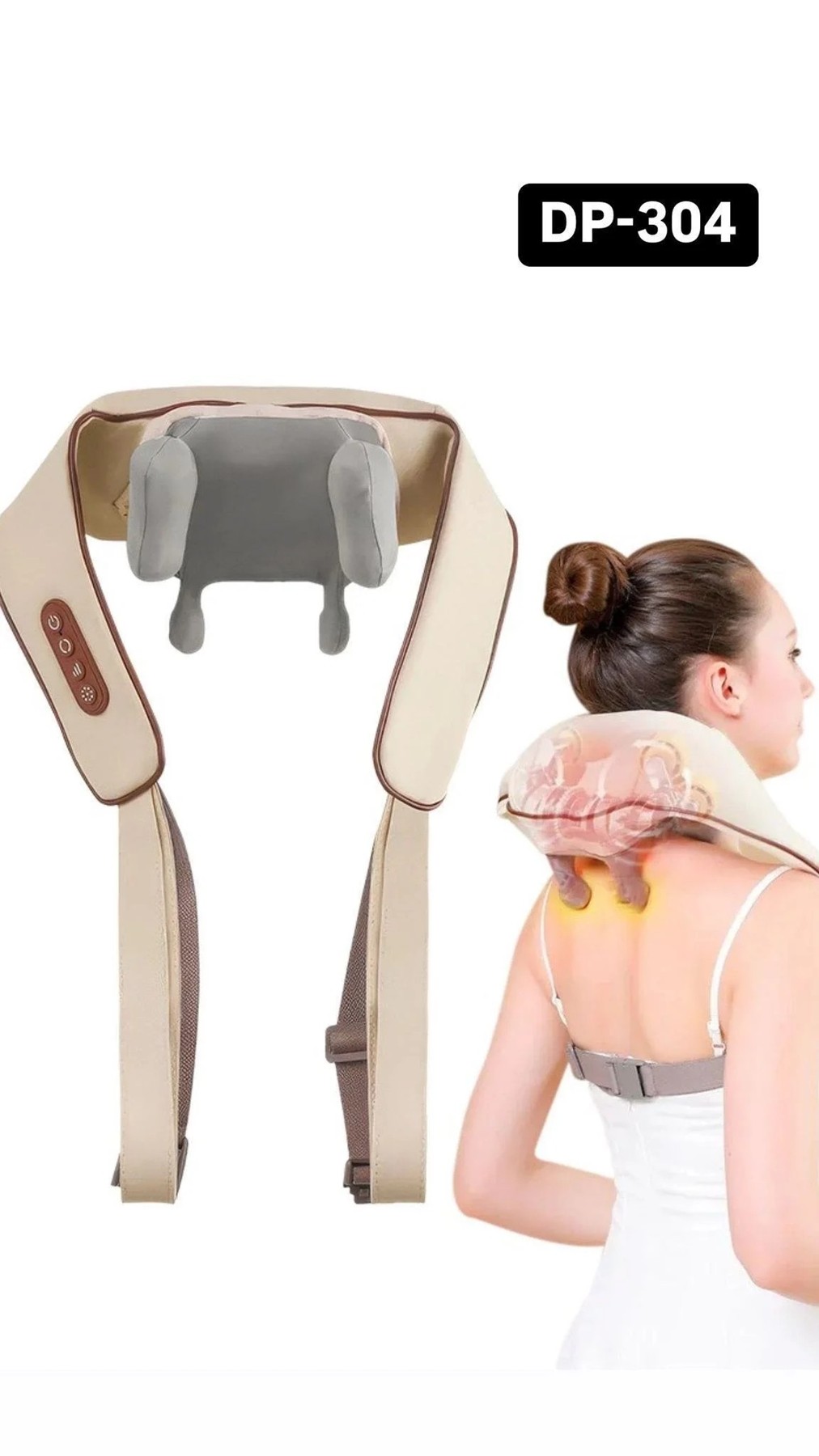 Kollu Masaj Aleti Omuz Destekli | Ergonomik Boyun ve Bel Masaj Kemeri