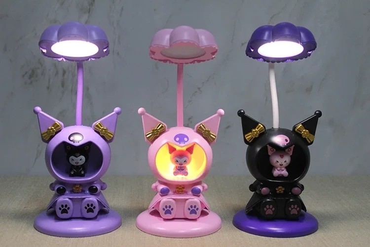 Kuromi Masa Lambası | 25x10 cm Çocuk ve Genç Odası Dekoratif Gece Lambası