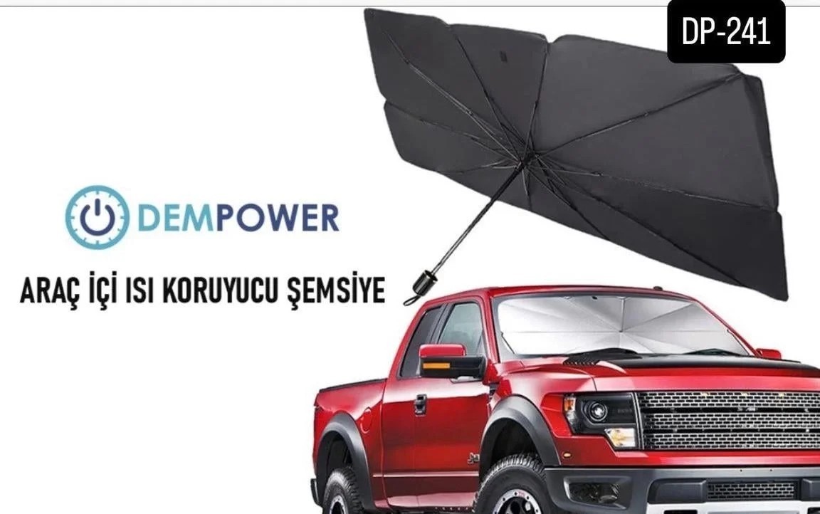 Araç İçi Cam Isı Koruyucu Şemsiye - Katlanabilir Güneş Önleyici UV Filtreli
