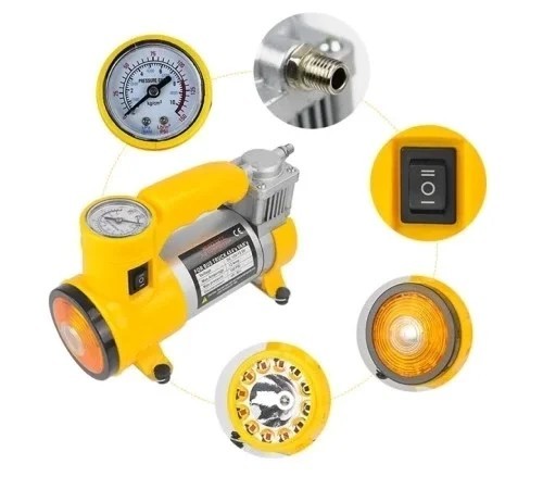 150 PSI 35 Lpm Oto Hava Kompresörü | 12V Taşınabilir Araç Lastik Şişirme Pompası