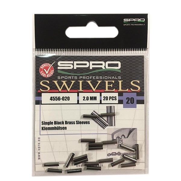 T.SPRO Tekli Tel Sıkıştırma Klips Siyah 2.0mm 20 Adet
