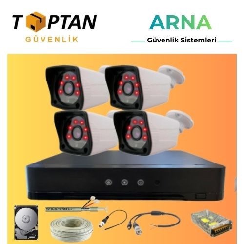 4 Irled Kameralı 500GB HDD Dahil Güvenlik Seti