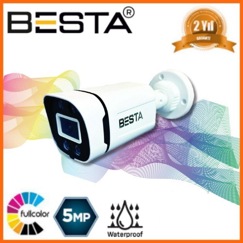 10 Kameralı 5 Mp Sesli Warm LED Waterproof 3.6 mm Lens H.265 2 Tb HDD Dahil Ahd Güvenlik Seti