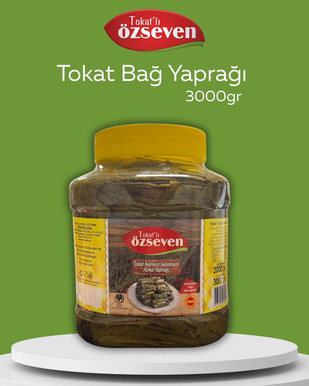 Tokat’lı Özseven Bağ Yaprağı 3kg
