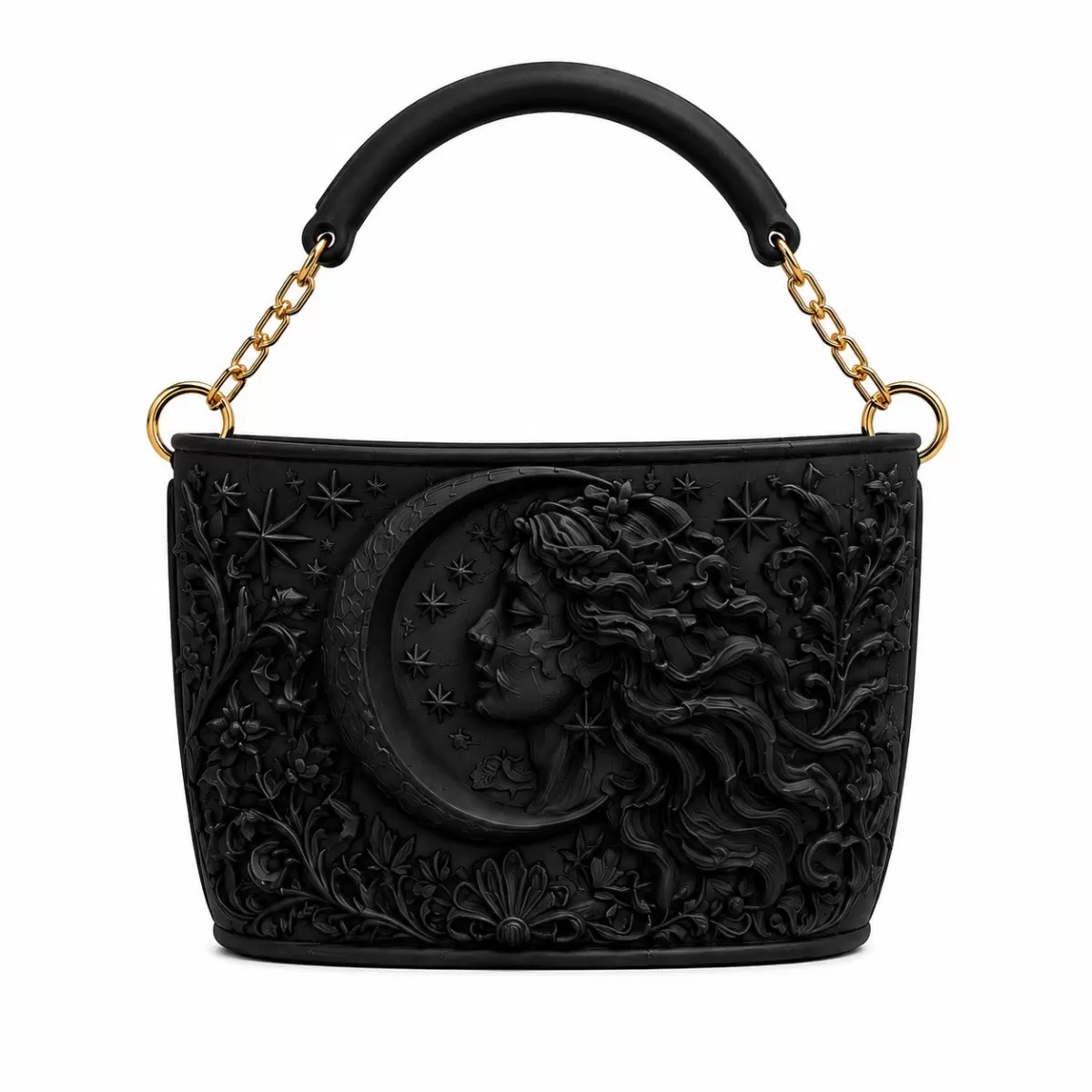 Selene Pearl Antik Dönem 3d Tasarım Omuz Çantası Siyah