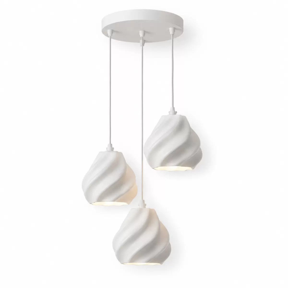 Pumpki̇n Salon Oturma Odasi Üçlü Sarkıt Avize – Salon Aydınlatması 70 Cm