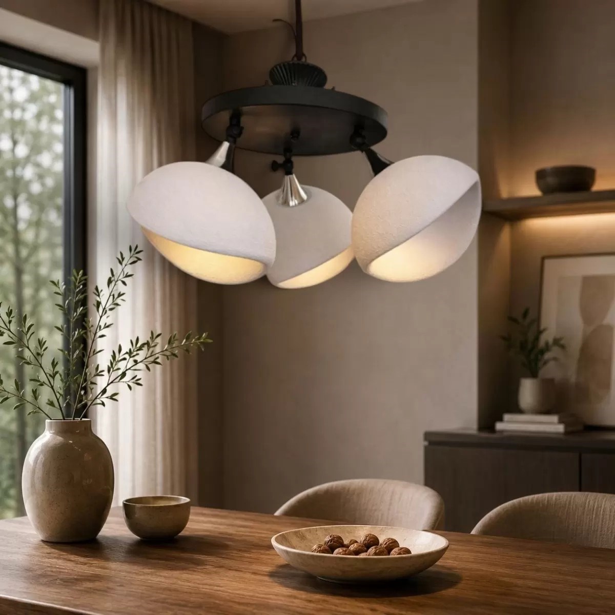 İskandinav Esintisi 360derece Dönebilen Beton Avi̇ze – Salon Aydınlatması 50 Cm