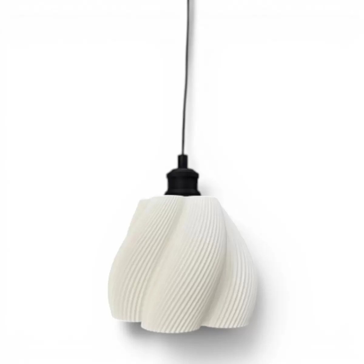 Luminaura Tekli Beyaz Sarkıt Avize – Salon Ve Oturma Odası Aydınlatması 60cm Beyaz