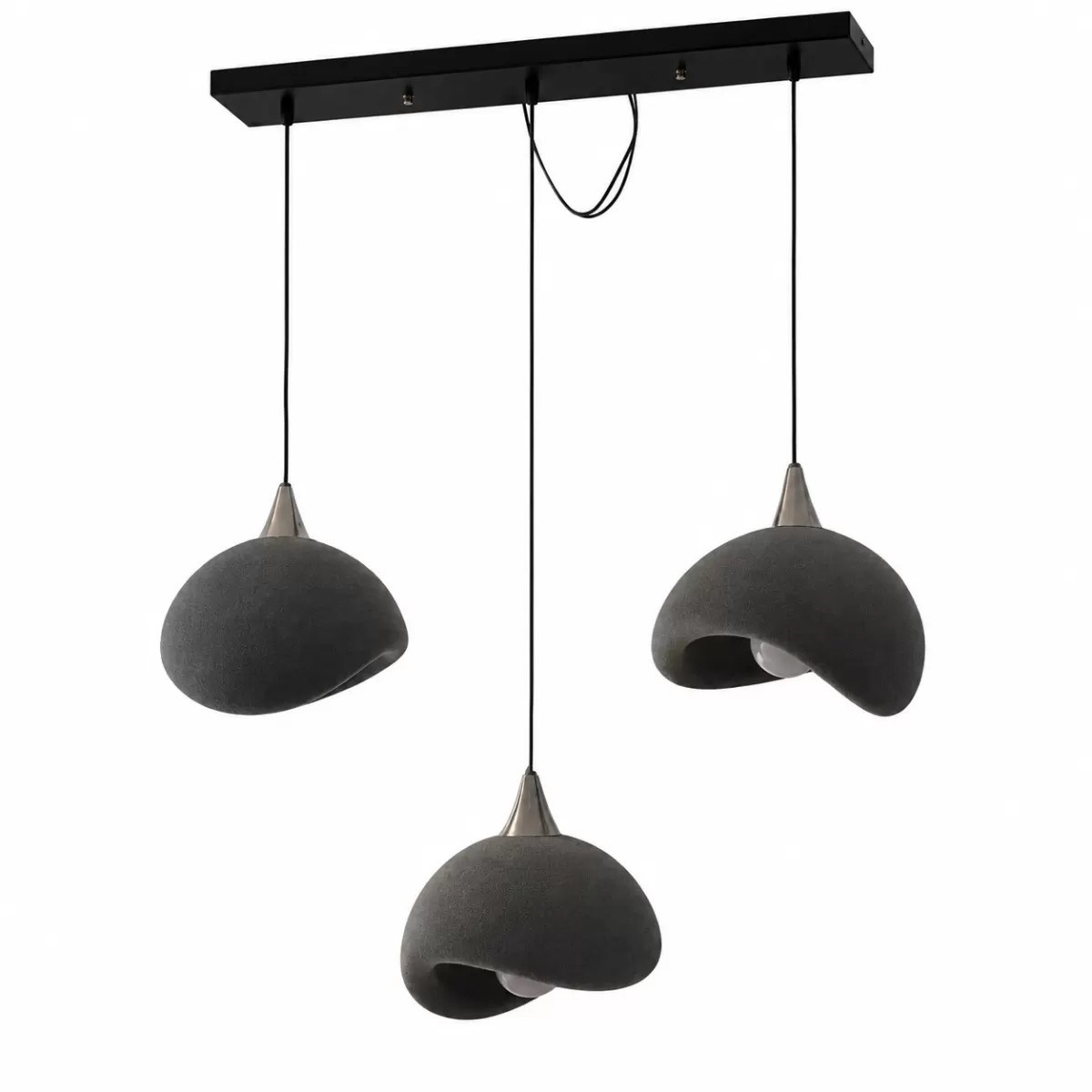Beton Görünümlü 3d Pla Plastik İskandinav Tarz Sarkıt Avize – Salon Ve Cafe İçin 61-70 Cm Gri