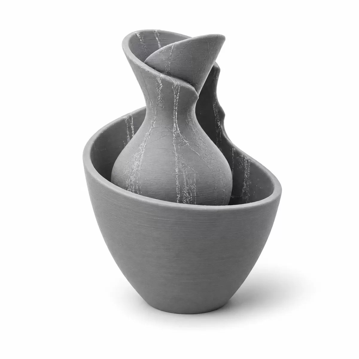 3d Baski Tigea Vazo 15cm Gri