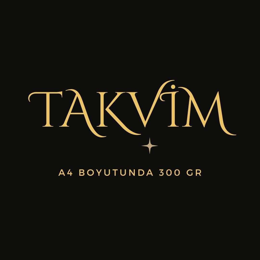 Takvim 2026 Premium A4 300 Gr Dijital Baskı Siyah Kurdele