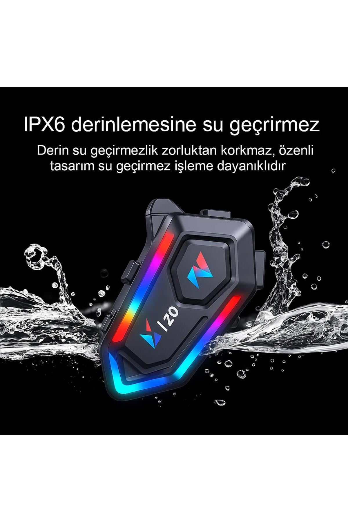 IPX6 Su Geçirmez 5.3 Motosiklet İnterkom: 1000mAh Batarya ile Uzun Yolculuklar