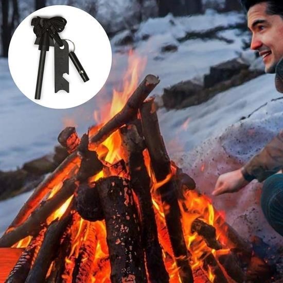 Acil Durum Magnezyum Çubuk Ateş Başlatıcı Seti Outdoor Kullanım