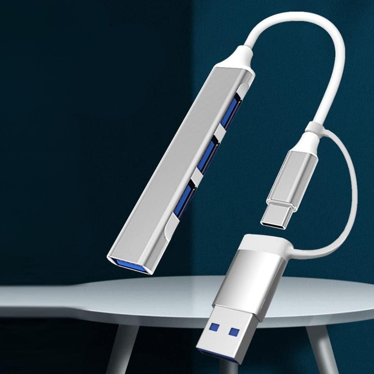 4 Port’lu Bağlantı İstasyonu Ultra İnce USB Bölücü TYPE-C tipi Çoklu Arayüz Adaptörü Multi Usb Çoklayıcı