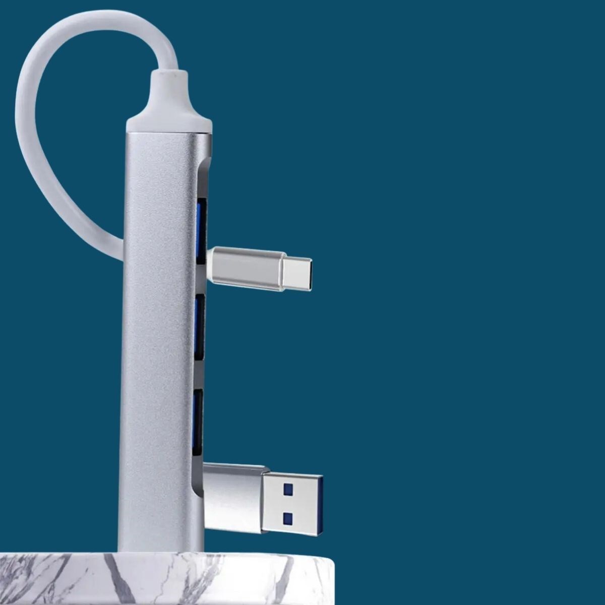 4 Port’lu Bağlantı İstasyonu Ultra İnce USB Bölücü TYPE-C tipi Çoklu Arayüz Adaptörü Multi Usb Çoklayıcı